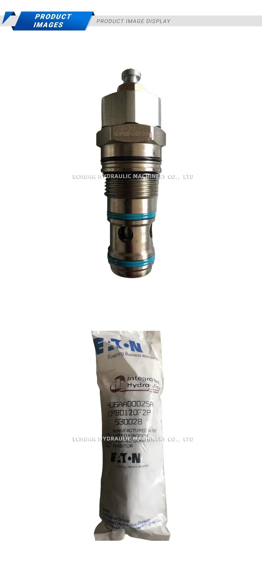 Eaton ICPBD120F2P Hydraulic Cartridge Valve Description