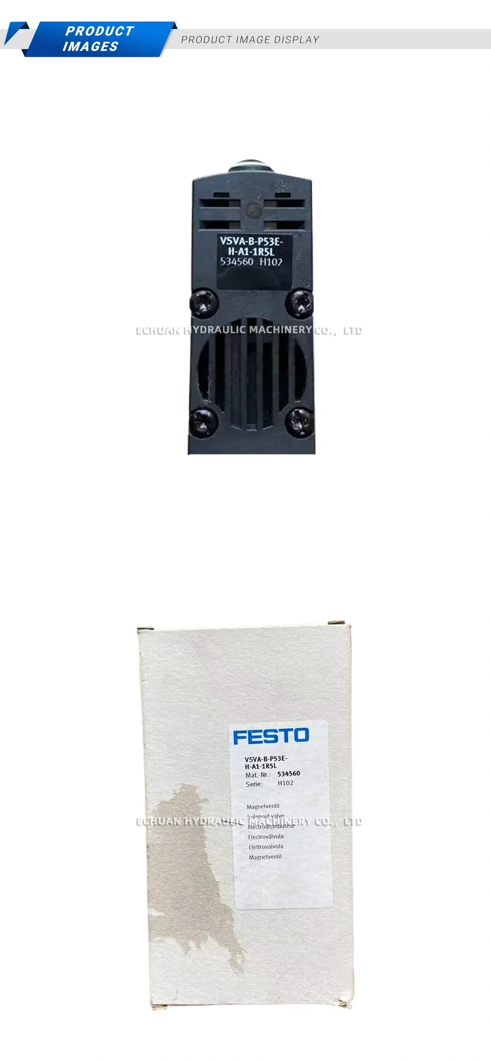 Festo VSVA-B-P53E-H-A1-1R5L Solenoid Valve Description