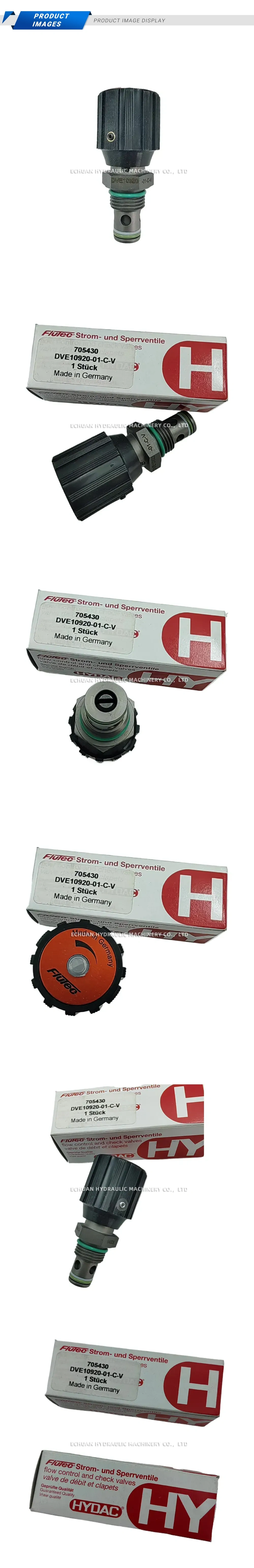 Flutec / HYDAC DVE10920-01-C-V Flow Control and Check Valve Description