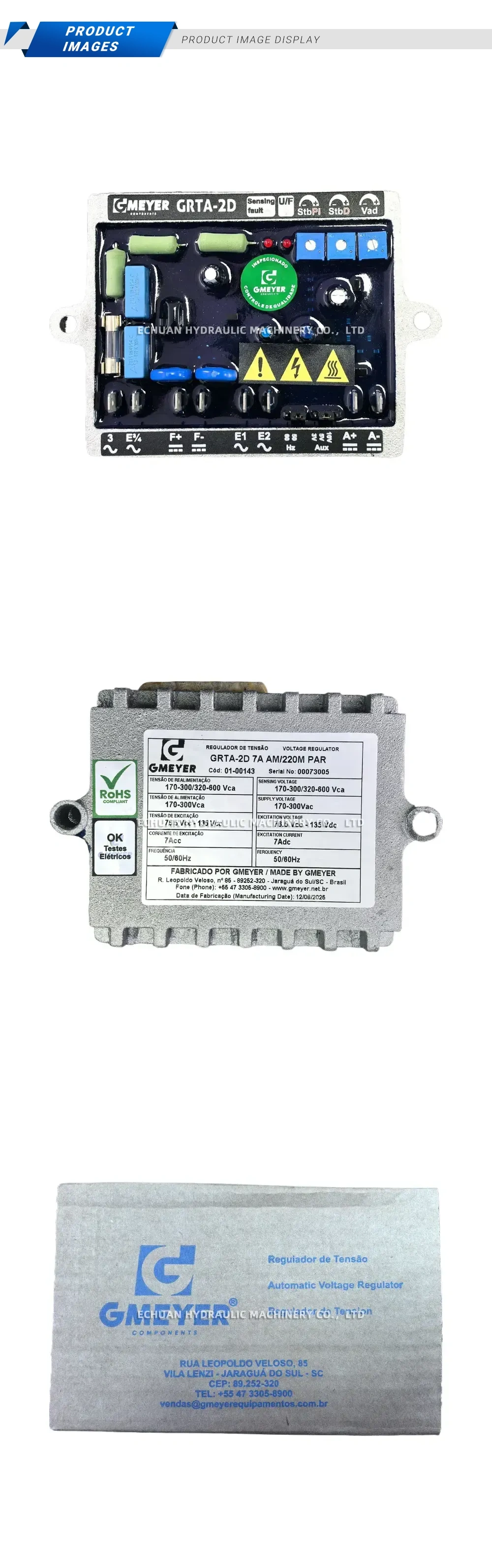 GMEYER GRTA-2D 7A AM/220M PAR Automatic Voltage Regulator Description