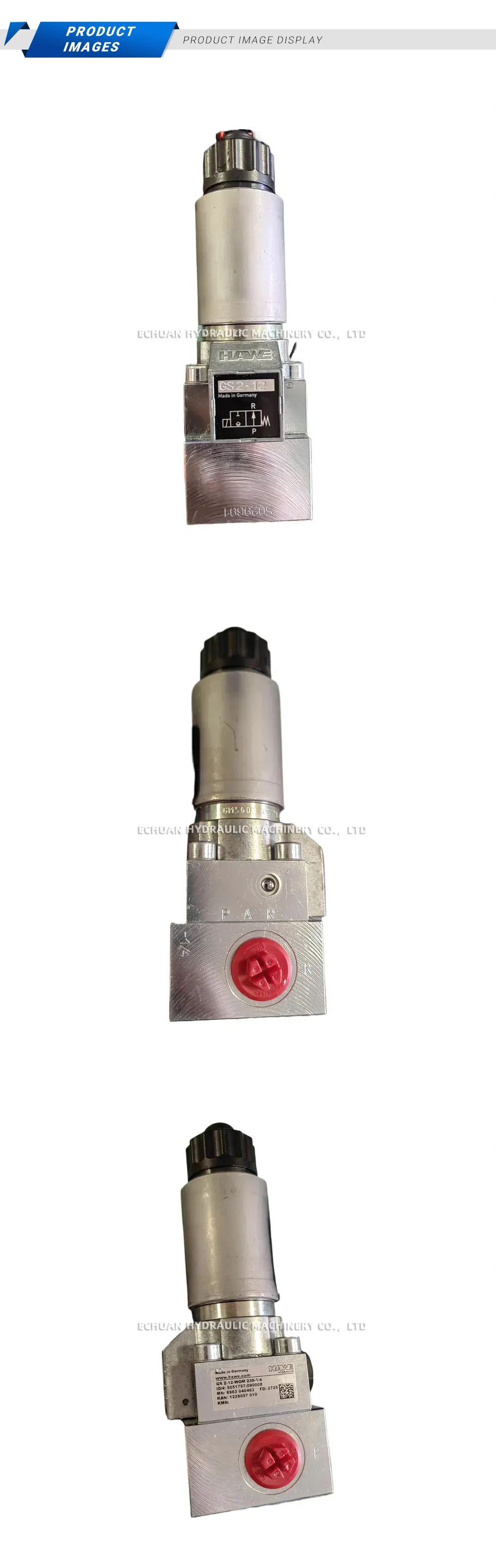 HAWE GS 2-12-WGM 230-1/4 Solenoid Operated Seat Valve Description