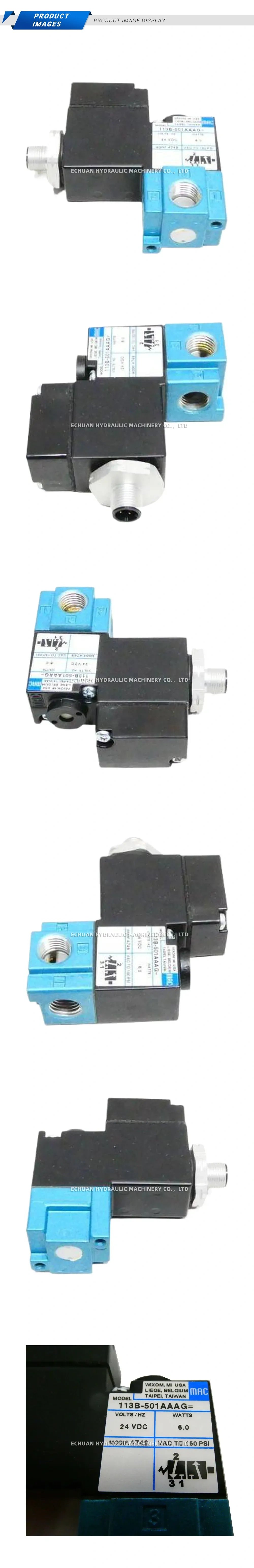 MAC 113B-501AAAG Pneumatic Solenoid Valve Description
