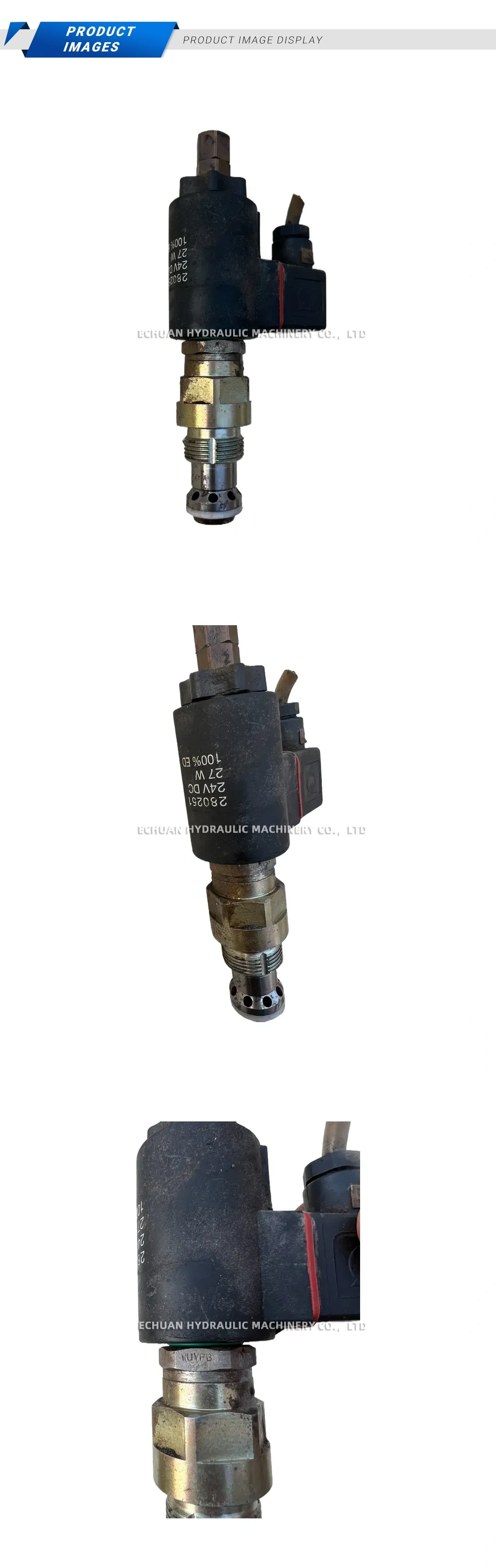 MTS WUVFB Solenoid Operated Hydraulic Valve / Cartridge Valve with Coil Description