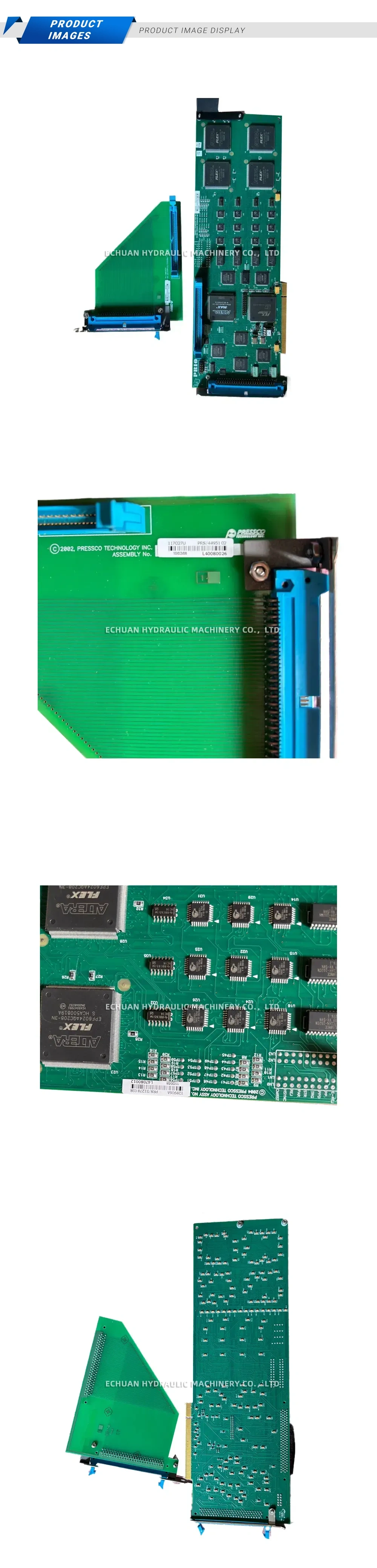 PRESSCO 117027U / PRS/44951 02; 128916A / PRS 51278 03B Machine Vision Inspection Control Card Set (PCI Board with Daughter Board) Description