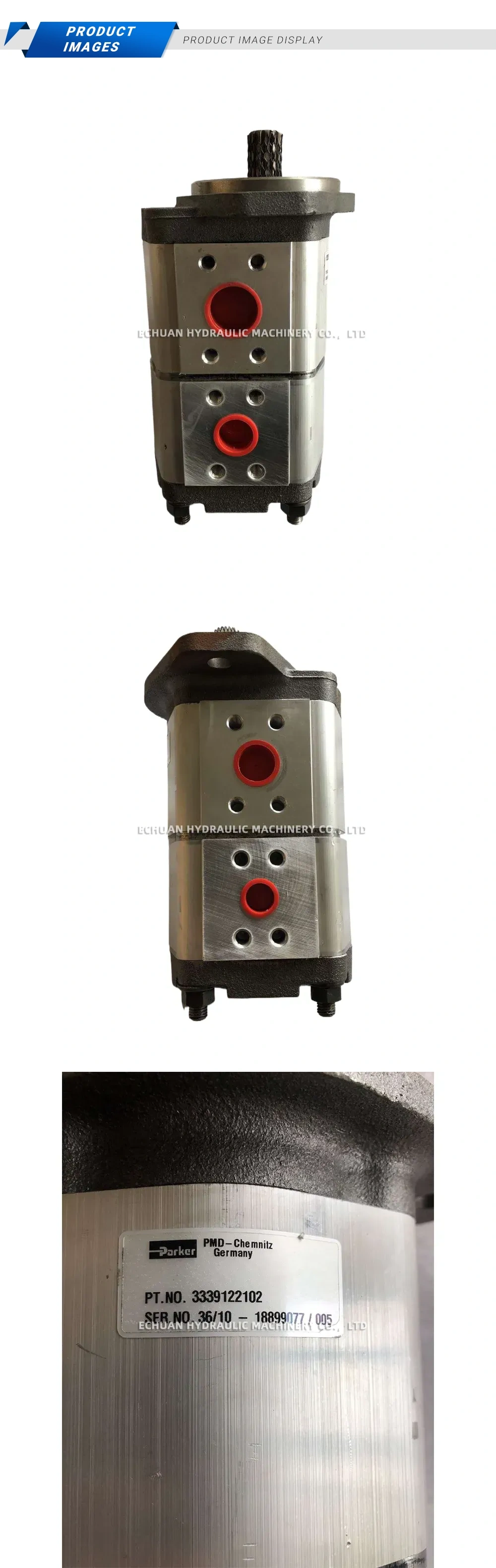 Parker 3339122102 Dual Hydraulic Gear Pump Description