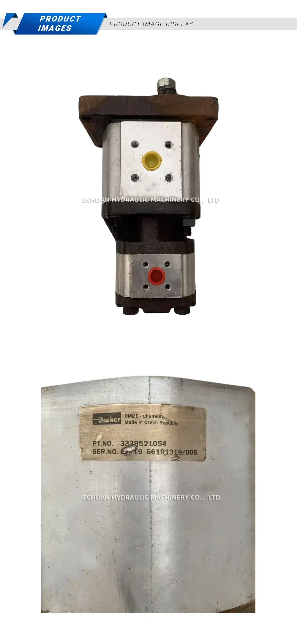 Parker 3339521054 Duplex Hydraulic Gear Pump Description