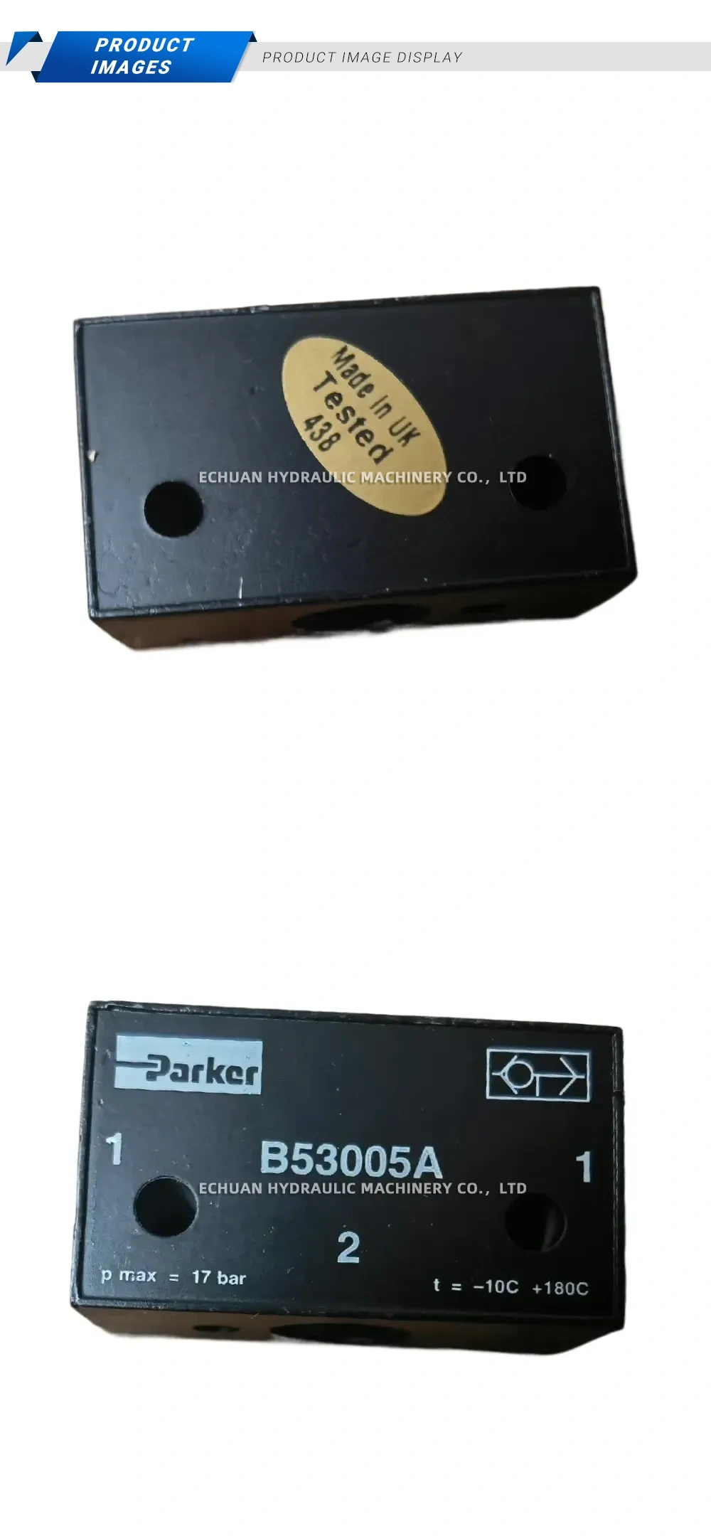 Parker B53005A Check Valve (Non-Return Valve) Description