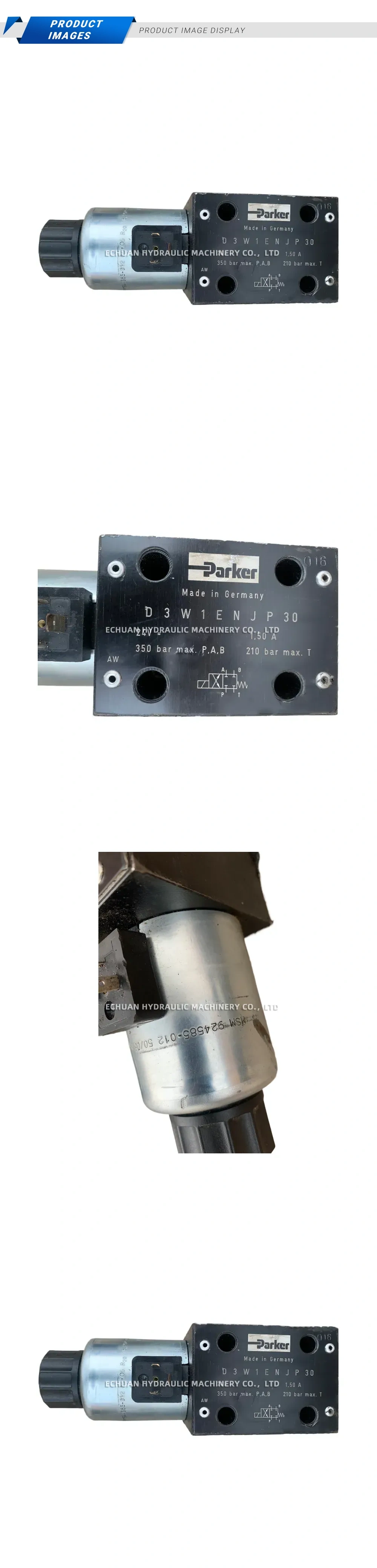 Parker D3W1ENJP30 Hydraulic Directional Control Valve Description