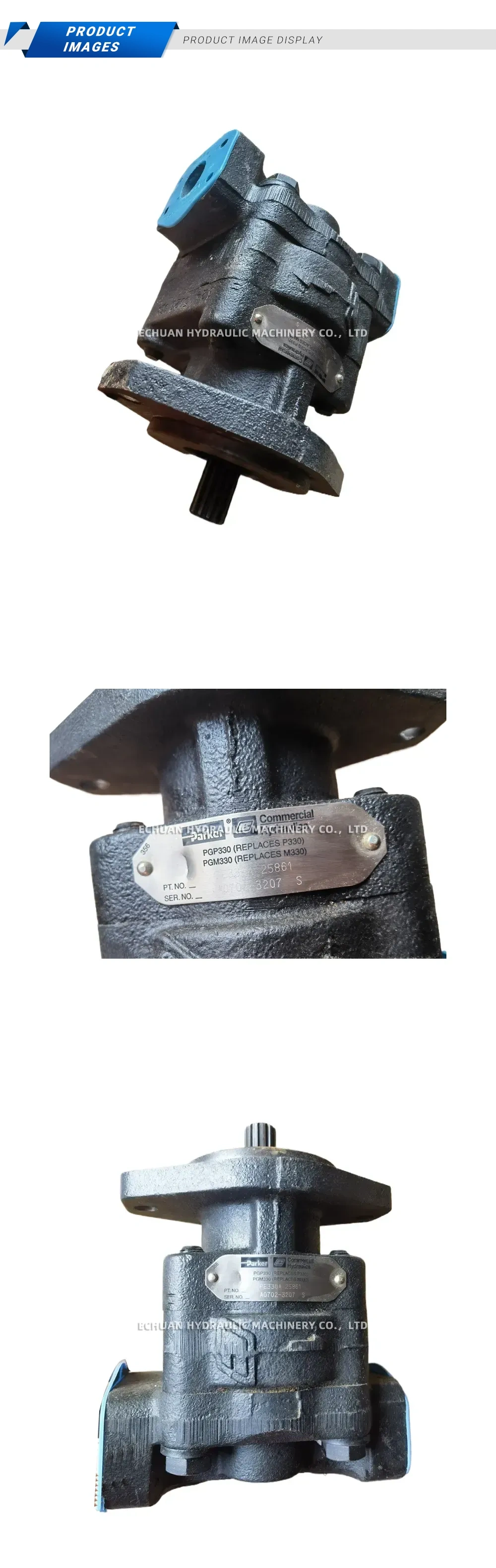 Parker PGP330 / PGM330 (PE330A) Hydraulic Gear Pump Description