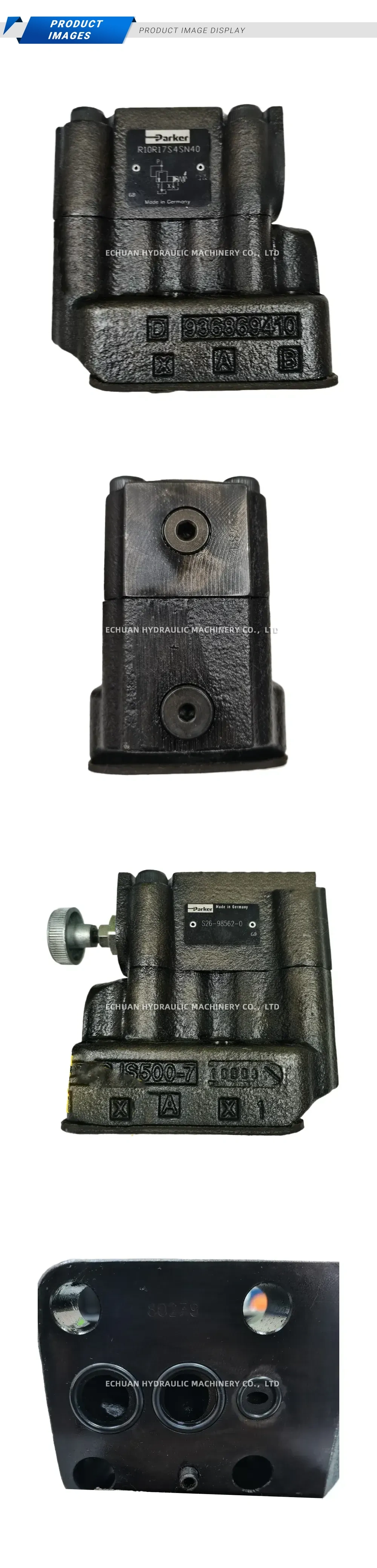 Parker R10R17S4SN40 Hydraulic Pressure Reducing Valve Description