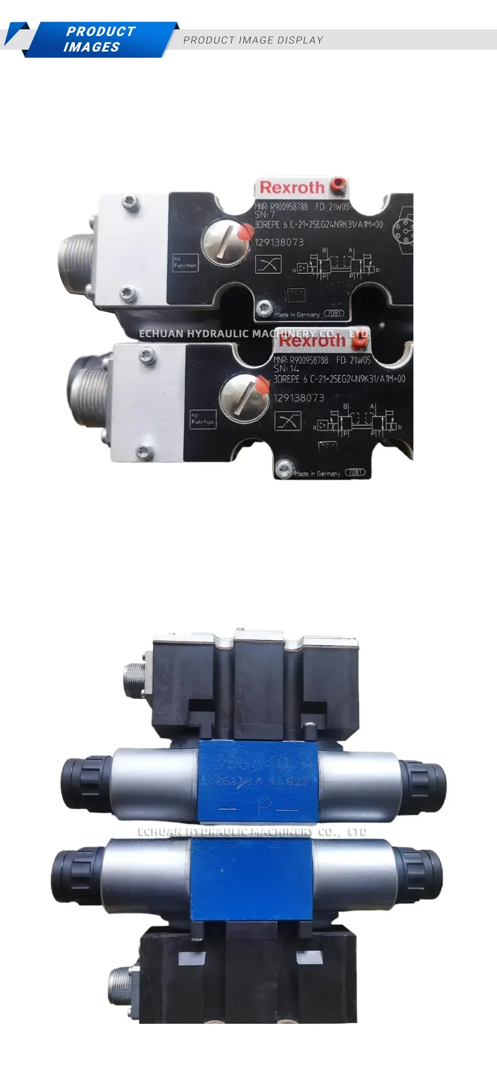 Rexroth 3DREPE 6 C-21-25EG24N9K31/A1M-00 Proportional Directional Control Valve Description