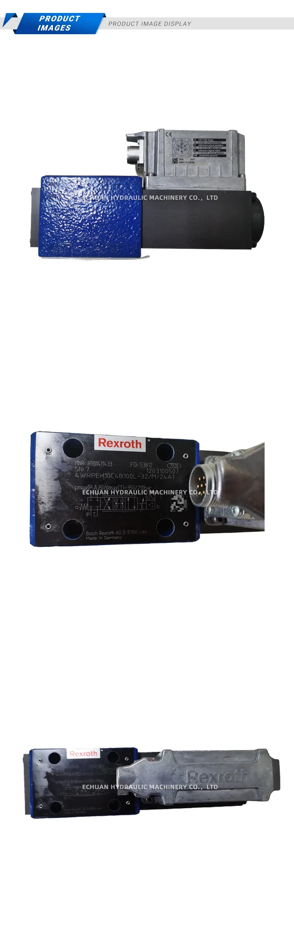 Rexroth 4 WRPEH 10 C 4 B 100 L - 32 / M / 24 A 1 Proportional Directional Control Valve Description