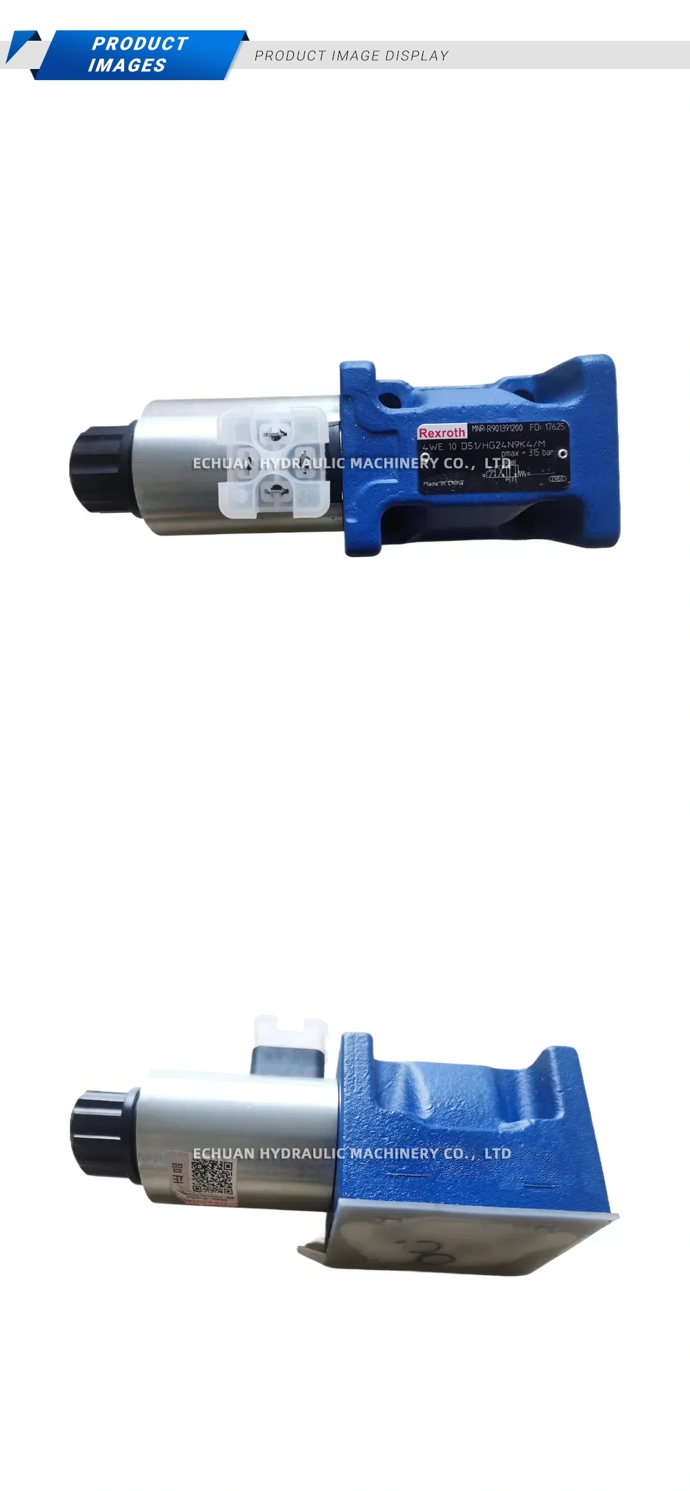 Rexroth 4WE 10 D51/HG24N9K4/M Hydraulic Solenoid Directional Control Valve Description