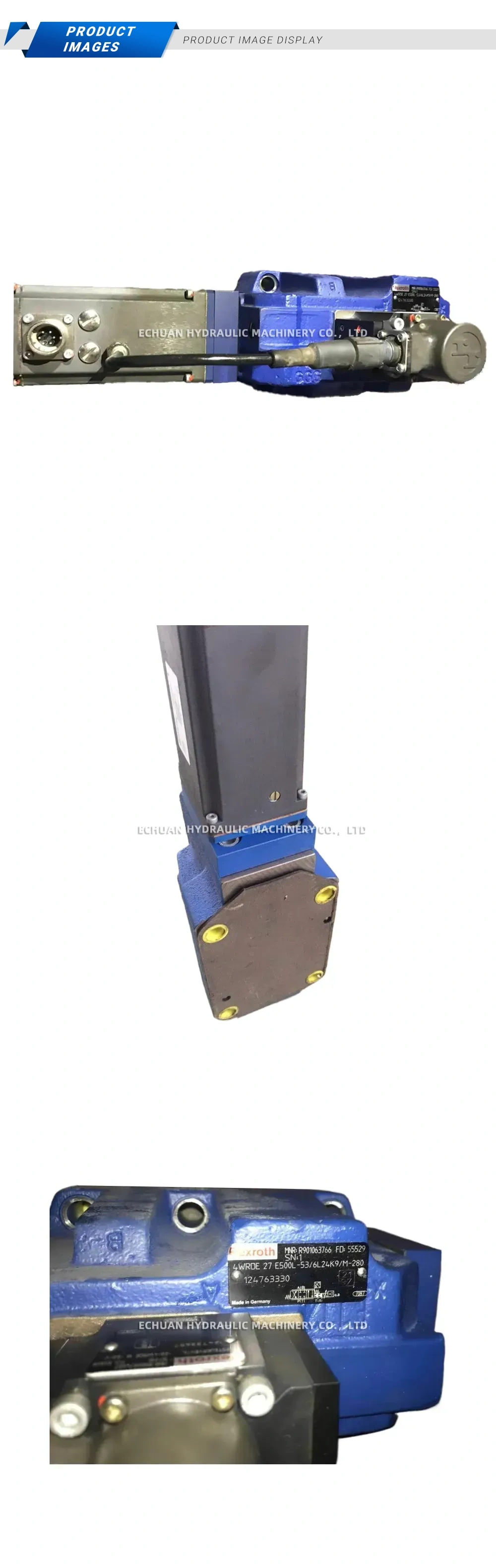 Rexroth 4WRDE 27 E500L-53/6L24K9/M-280 (MNR: R901063766) High-Response Proportional Directional Control Valve Description