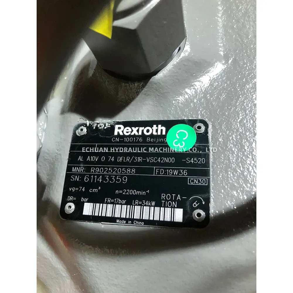 Rexroth A10VO 74 DFLR/31R-VSC42N00-S4520 (MNR: R902520588) Axial Piston Variable Hydraulic Pump