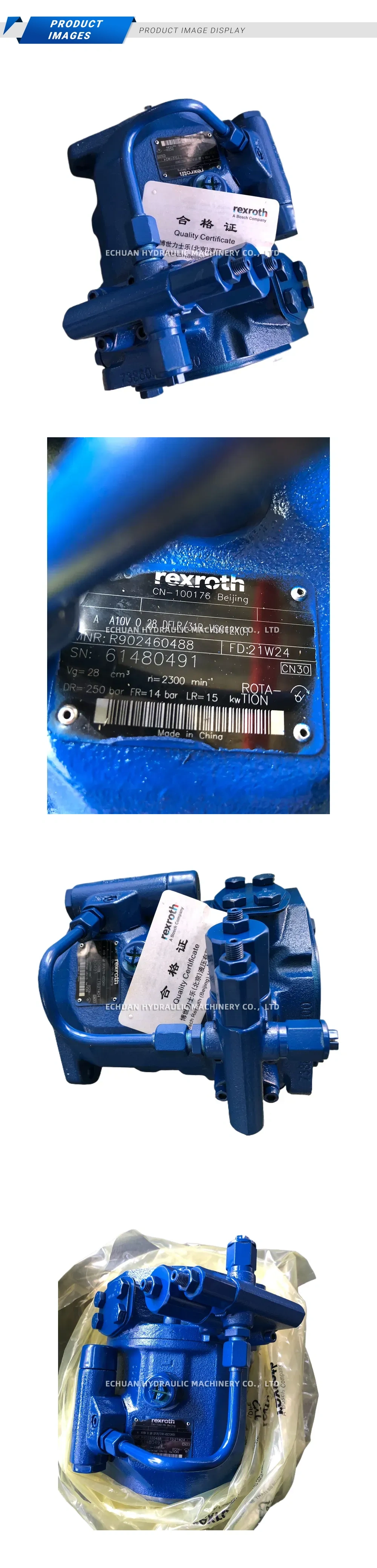 Rexroth A10VO28DFLR/31R-VSC12K01 Axial Piston Variable Pump (Hydraulic Pump) Description