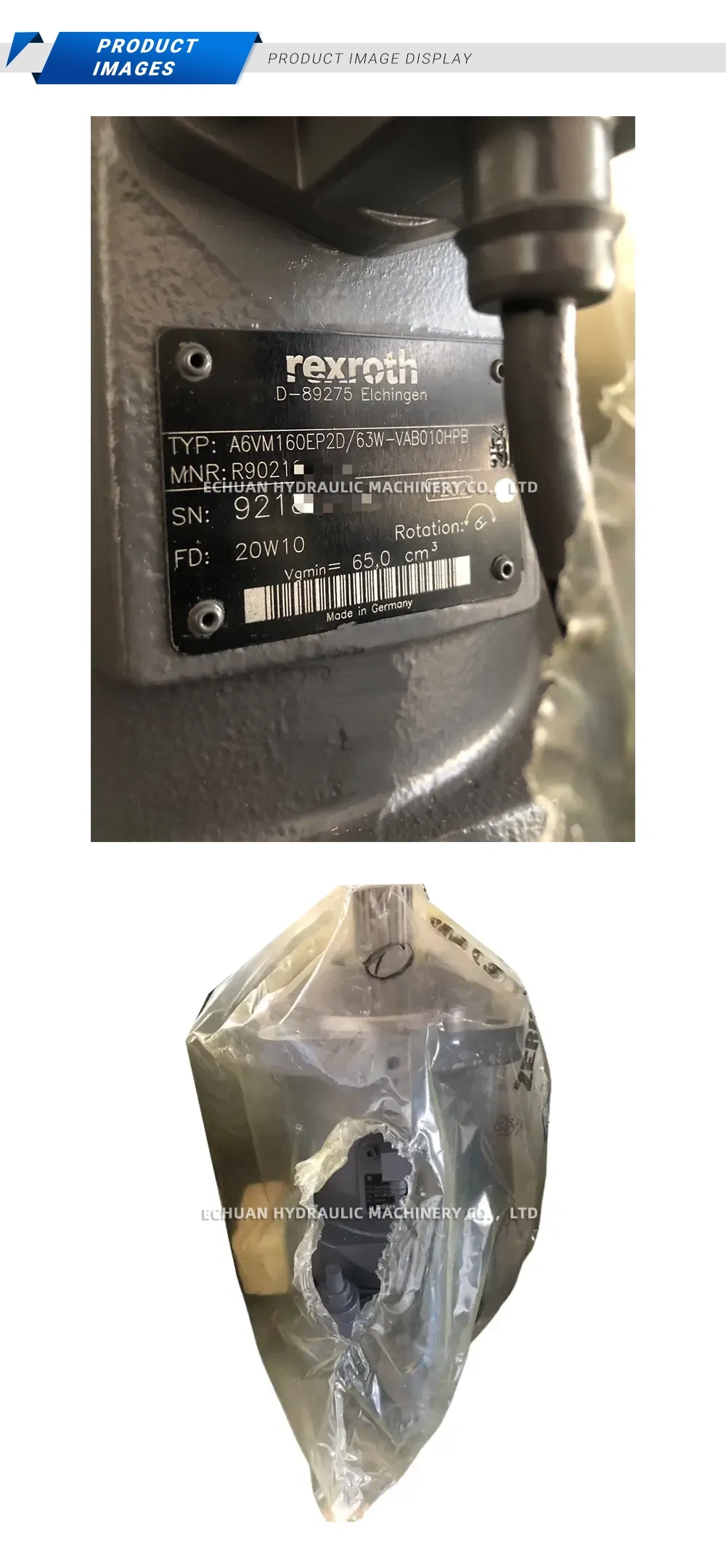 Rexroth A6VM160EP2D/63W-VAB010HPB Axial Piston Variable Hydraulic Motor Description