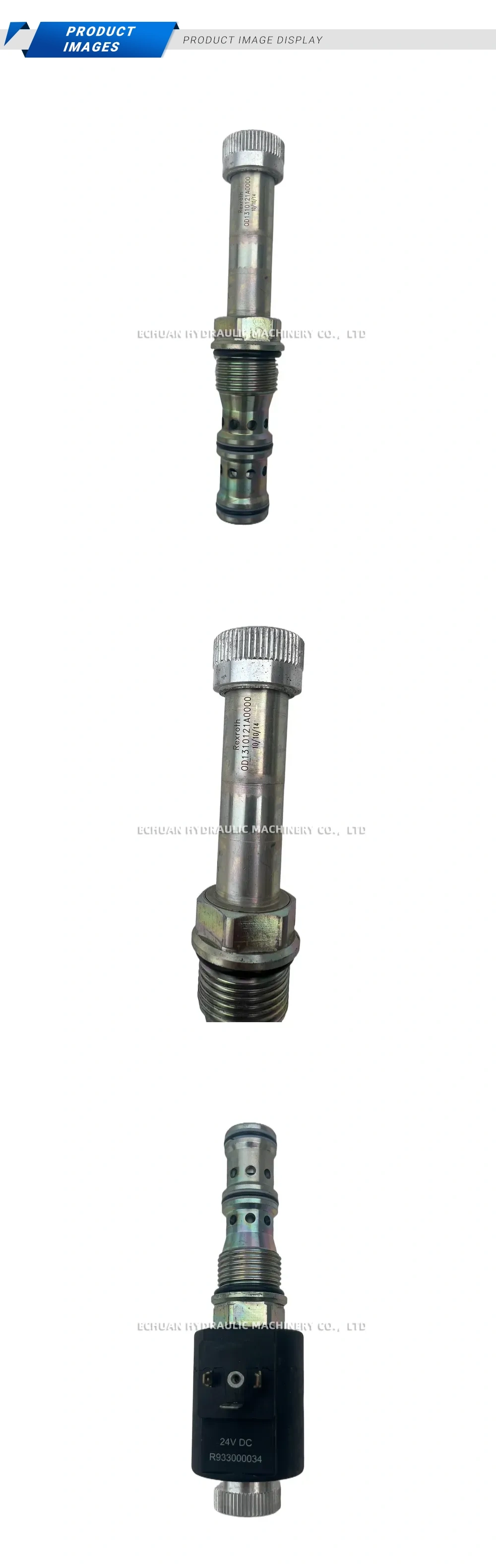Rexroth OD1310121A0000 Hydraulic Cartridge Valve with Solenoid Coil Description