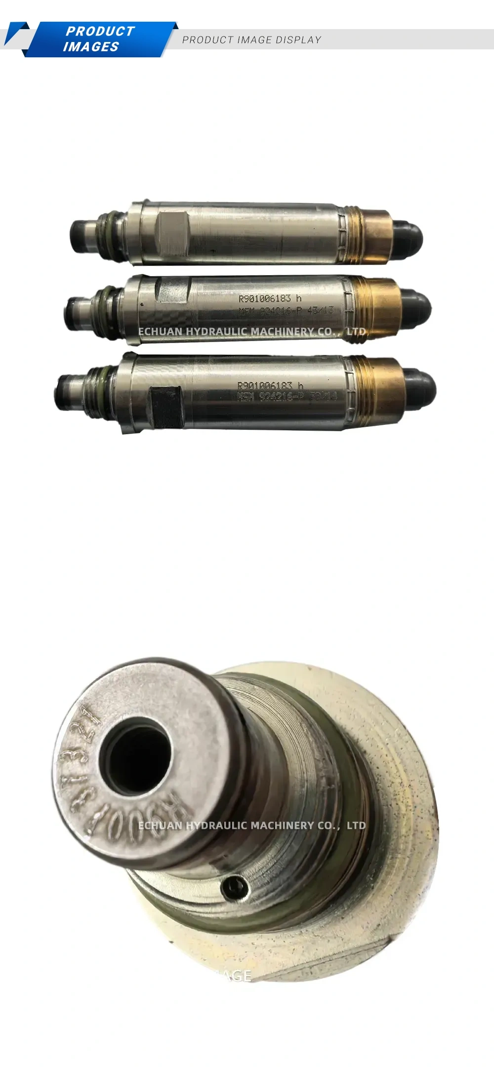 Rexroth R901006183 / R900737321 Proportional Relief Valve Push Rod with Proportional Relief Valve Core Description