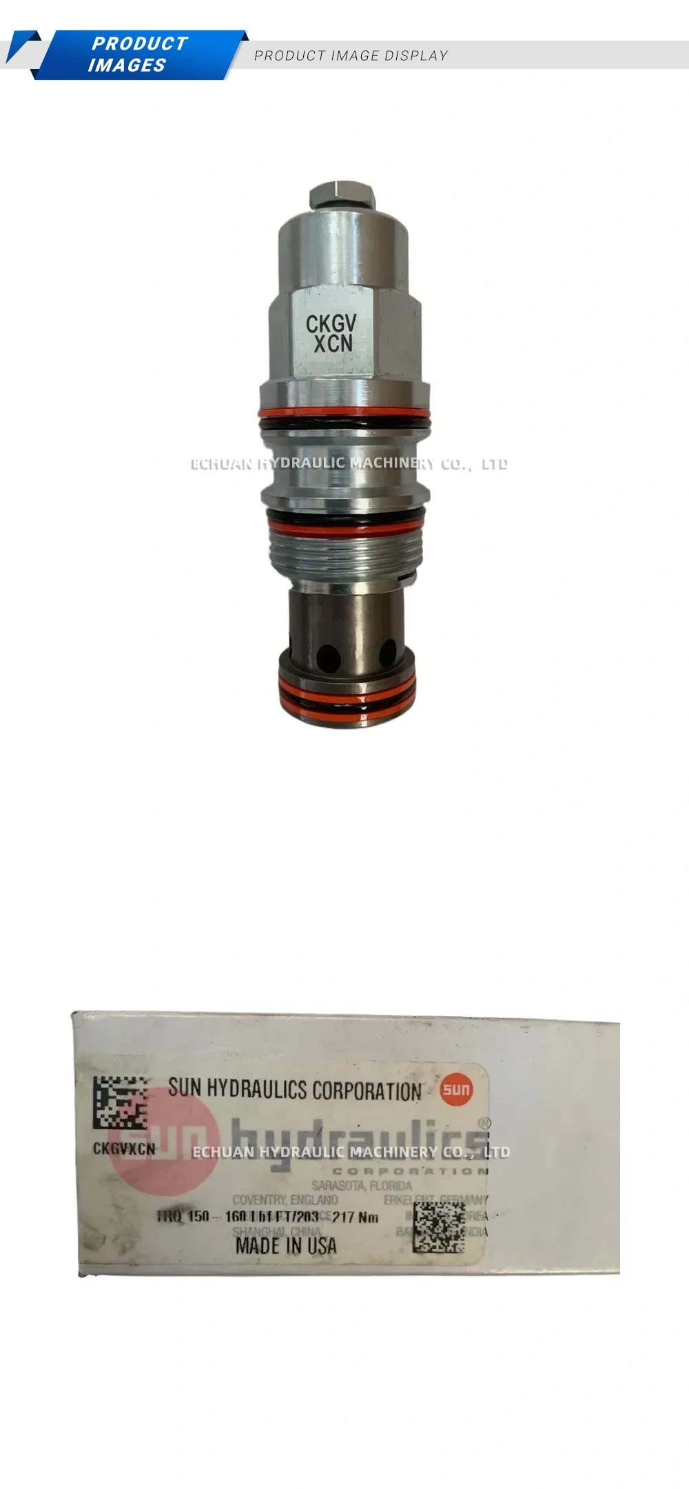 Sun Hydraulics CKGVXCN Hydraulic Cartridge Valve Description