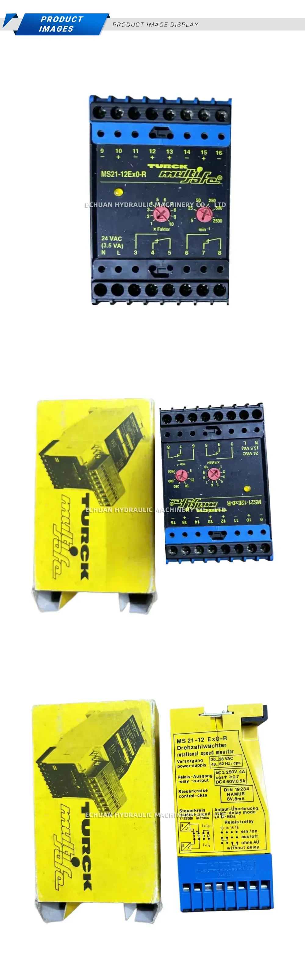 TURCK MS21-12Ex0-R Rotational Speed Monitor (Speed Relay) Description