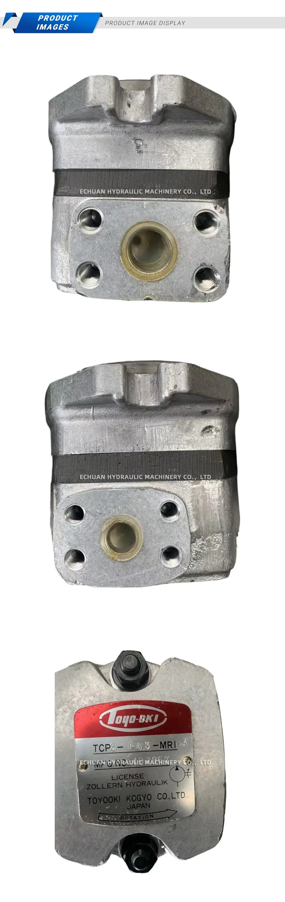 Toyo-OKI TCP2-F6.3-MRI-A Hydraulic Gear Pump Description