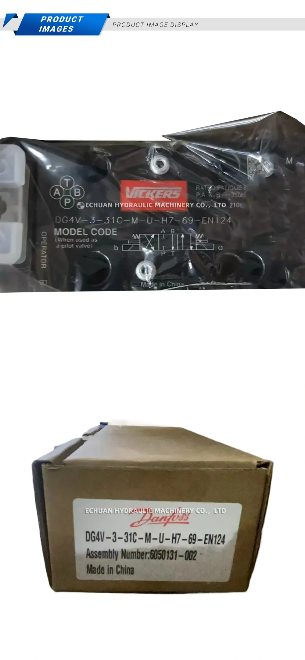 Vickers DG4V-3-31C-M-U-H7-69-EN124 Hydraulic Directional Control Valve Description