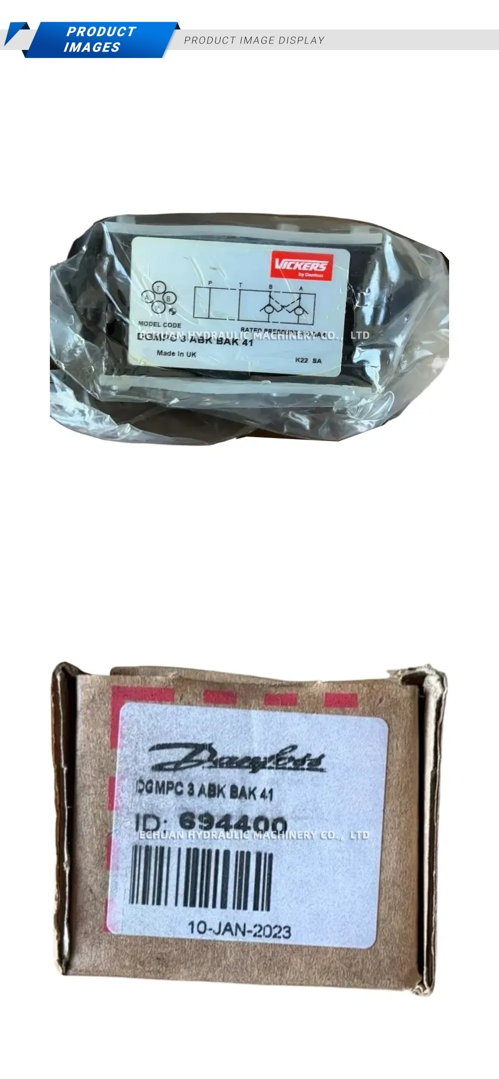 Vickers DGMPC 3 ABK BAK 41 Pilot Operated Check Valve Description