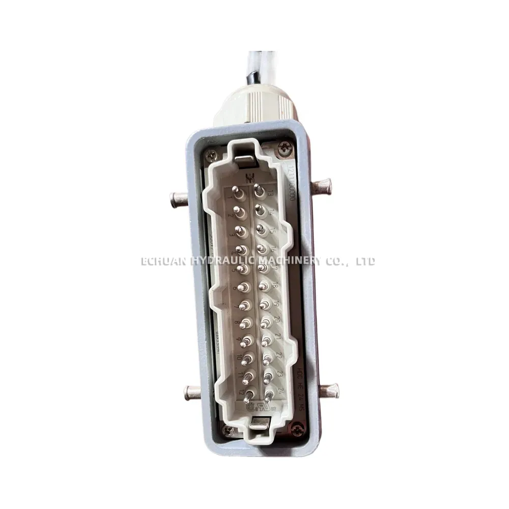 Weidmuller HDC HE 24 MS (Order No. 1787750000) Heavy Duty Connector (rectangular industrial connector, male insert with hood and cable gland)