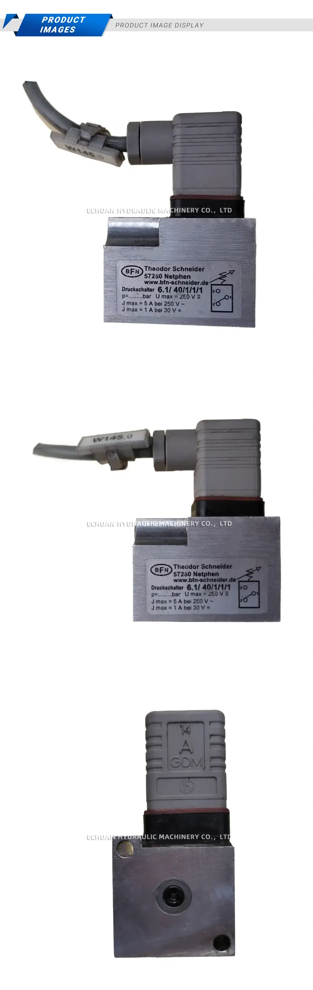 BFN Theodor Schneider 6.1/40/1/1/1 Pressure Switch Description
