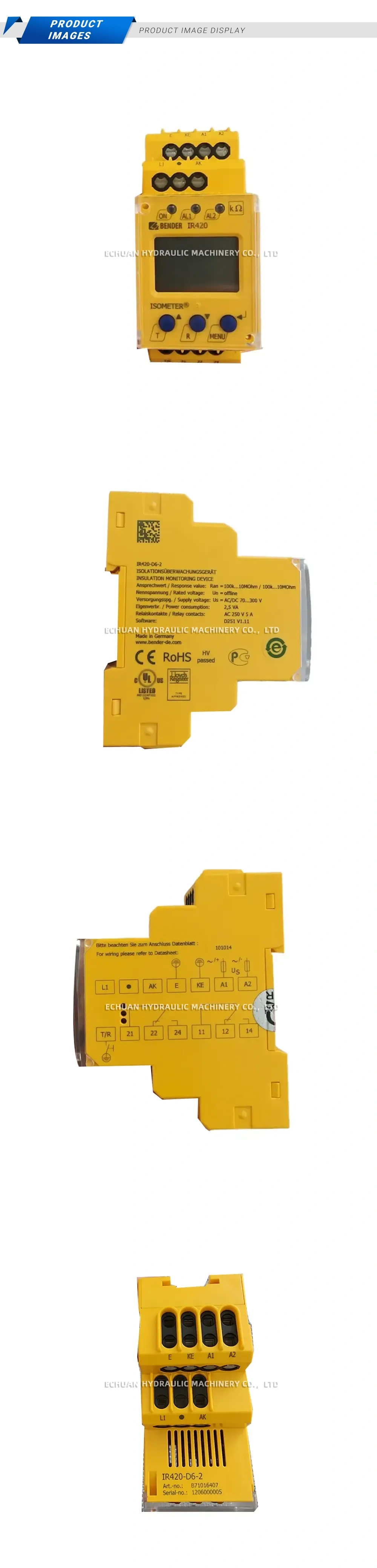 Bender IR420-D6-2 Insulation Monitoring Device (ISOMETER) Description