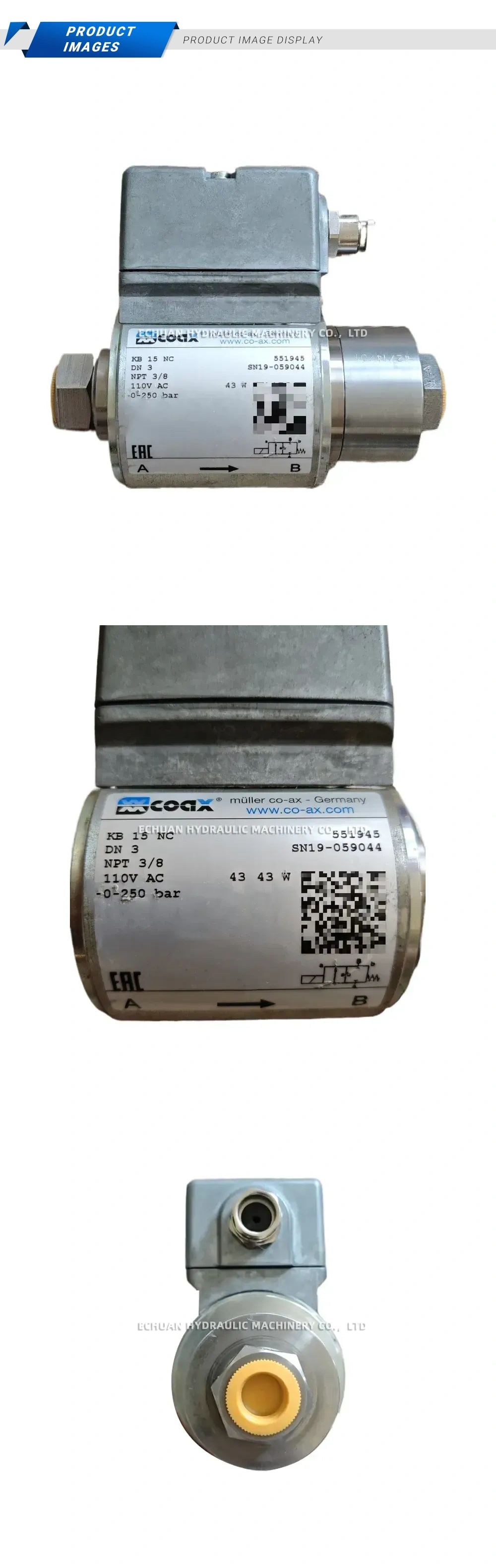 COAX (müller co-ax) KB 15 NC Solenoid Operated Coaxial Valve Description