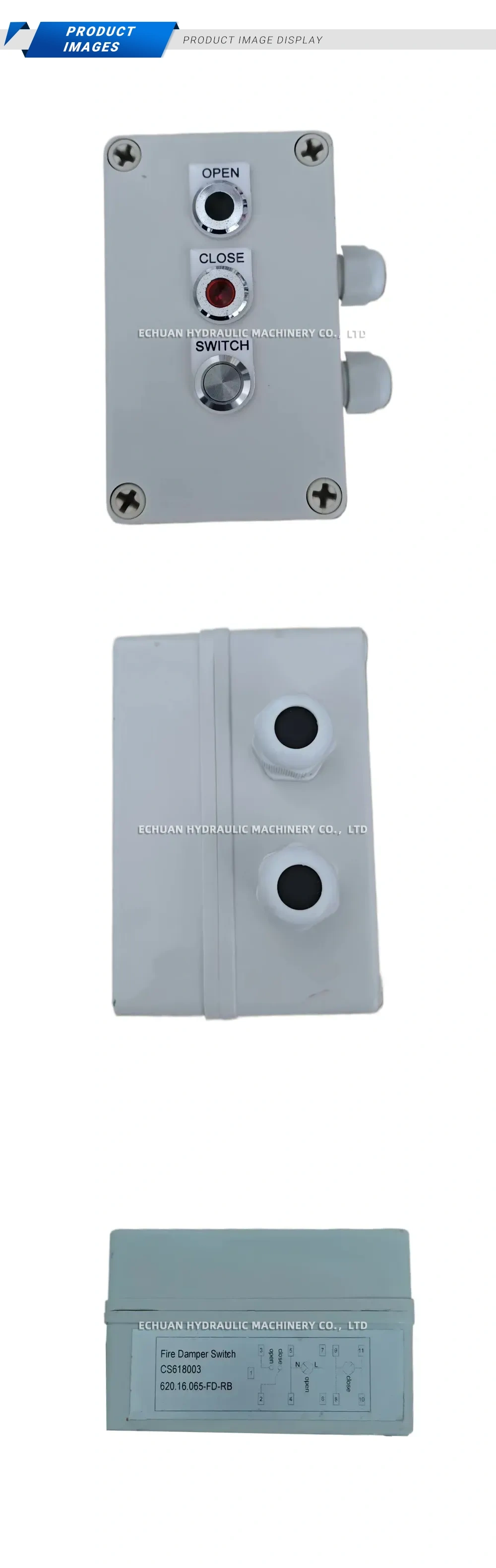CS618003 / 620.16.065-FD-RB Fire Damper Switch Control Box Description