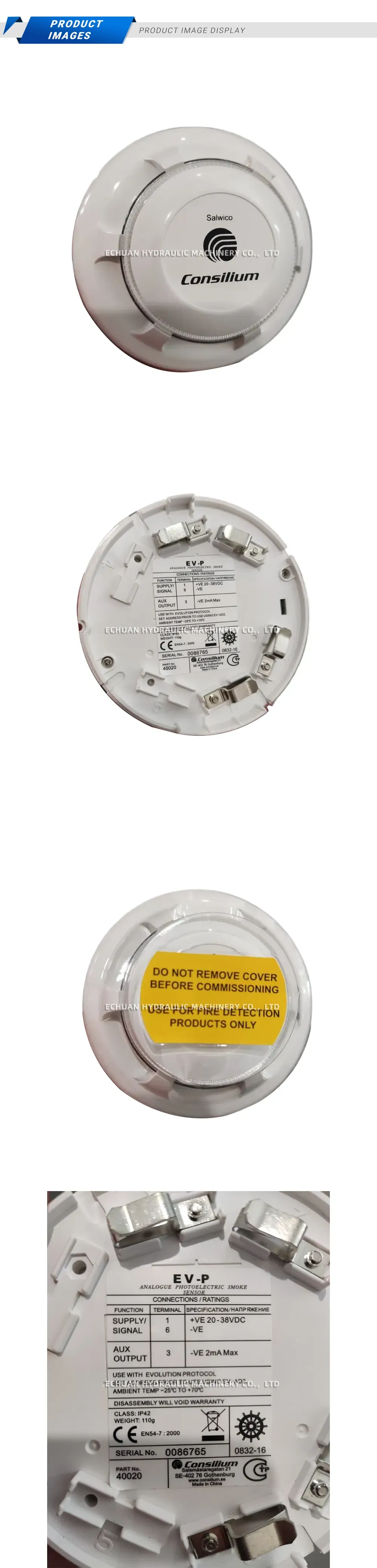 Consilium EV-P (Part No. 40020) Analogue Photoelectric Smoke Sensor Description
