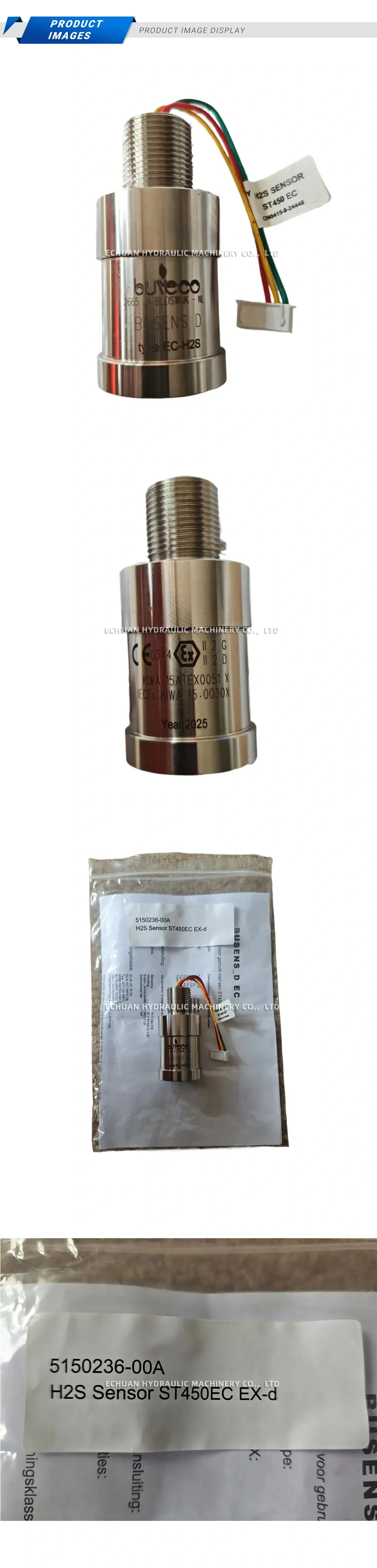 Consilium ST450EC (EC-H2S), P/N 5150236-00A H2S Gas Sensor (Electrochemical Hydrogen Sulfide Sensor Element) Description