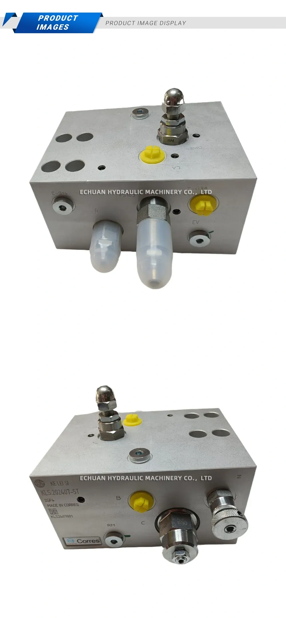 Corres KLS.202407-5T Hydraulic Control Valve Manifold Block (Winch Motor Valve Assembly) Description