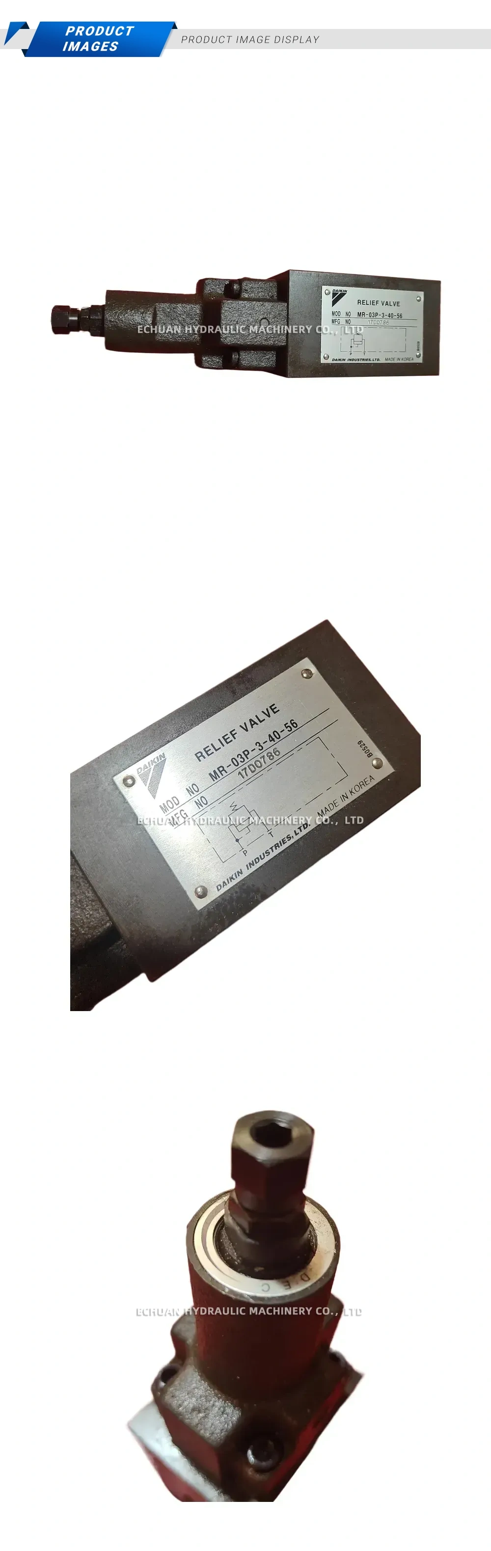 DAIKIN MR-03P-3-40-56 Relief Valve Description