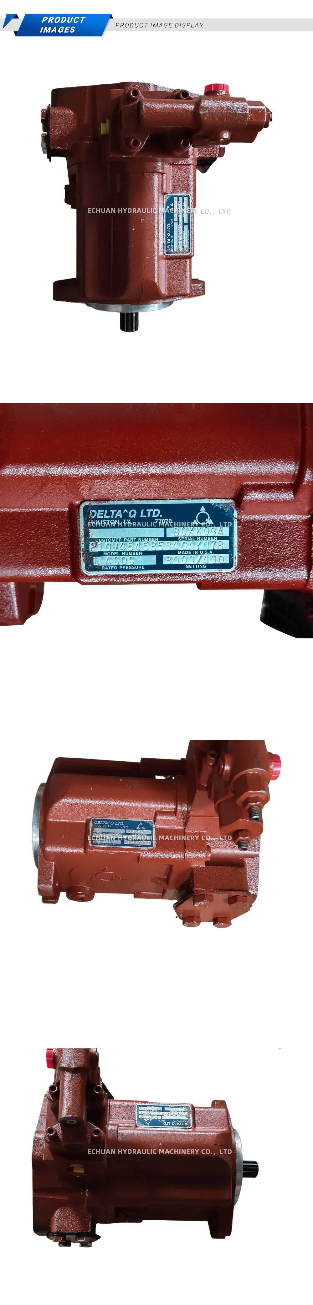 DELTA-Q P10V4545B5B4CAYN7R Hydraulic Pump Description