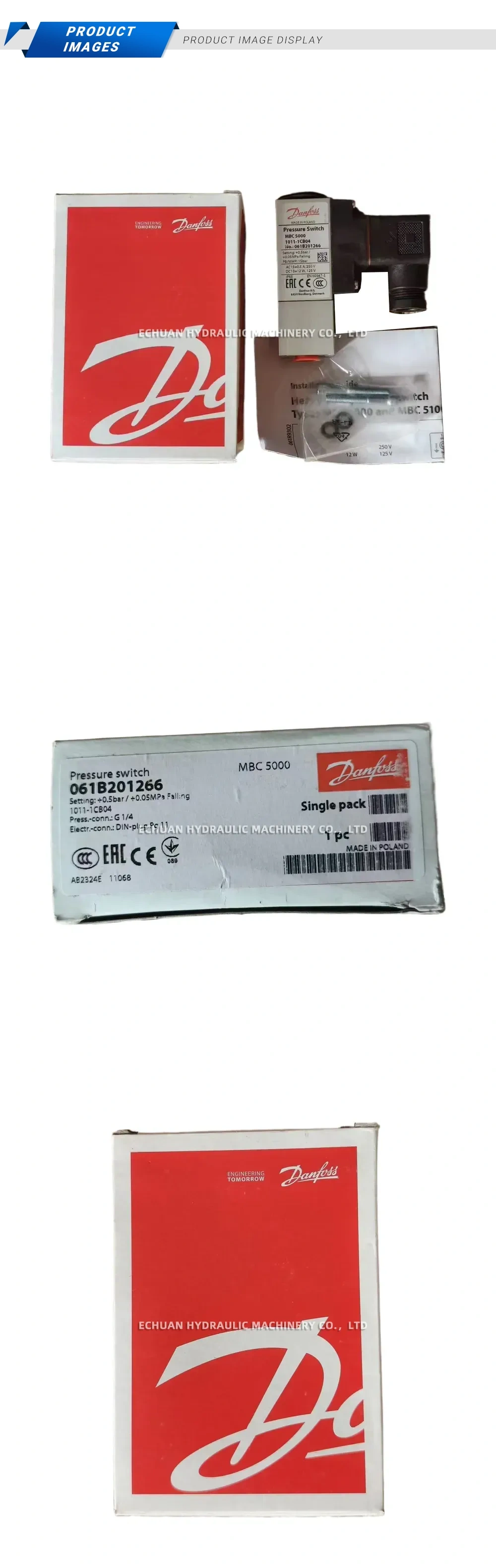 Danfoss 061B201266 (MBC 5000, 1011-1CB04) Pressure Switch Description