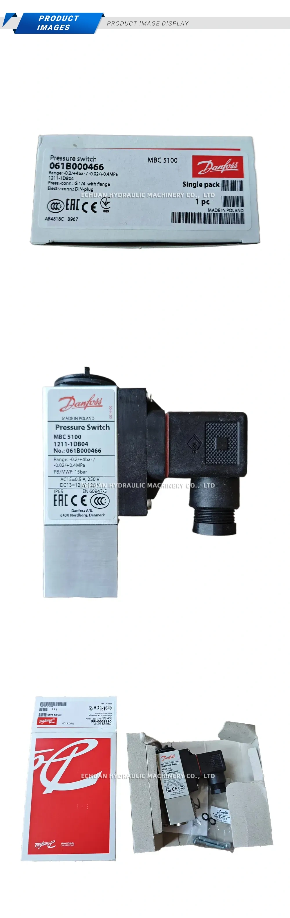 Danfoss MBC 5100 (061B000466) Pressure Switch Description