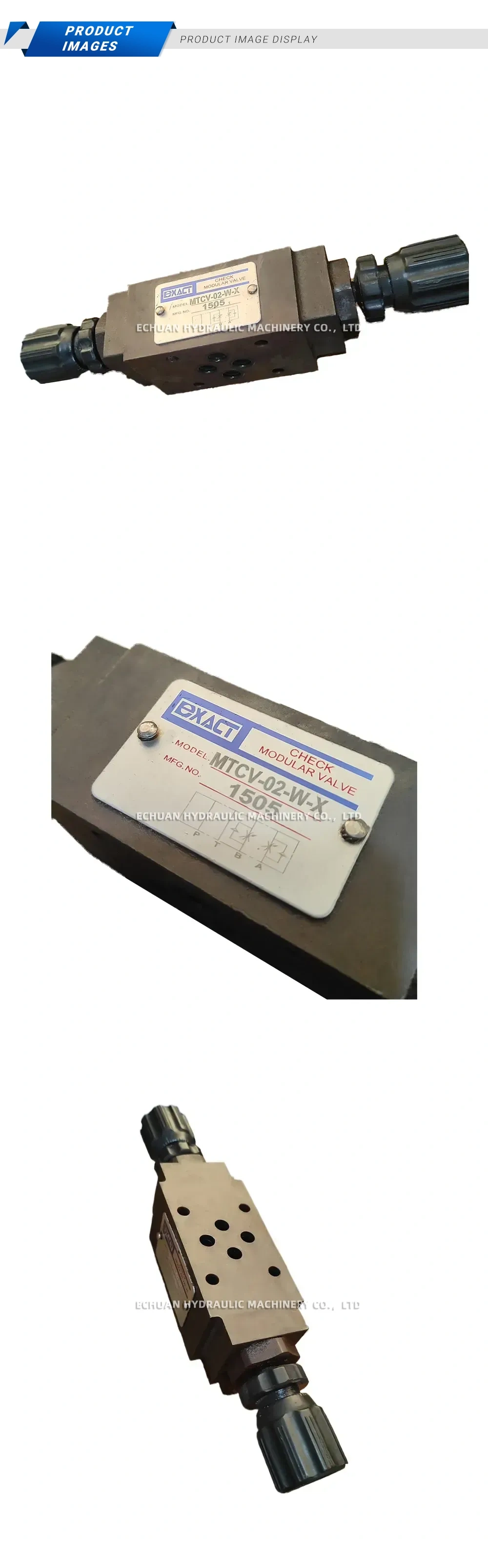EXACT MTCV-02-W-X Hydraulic Modular Check Valve (Modular Throttle Check Valve) Description
