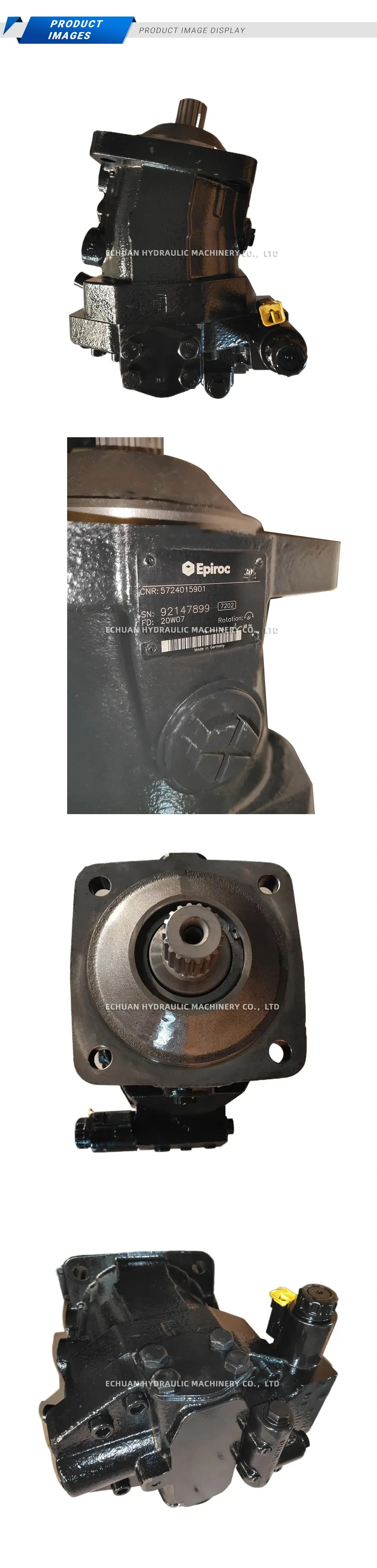 Epiroc A6VM107 Hydraulic Motor (Axial Piston Variable Motor) Description