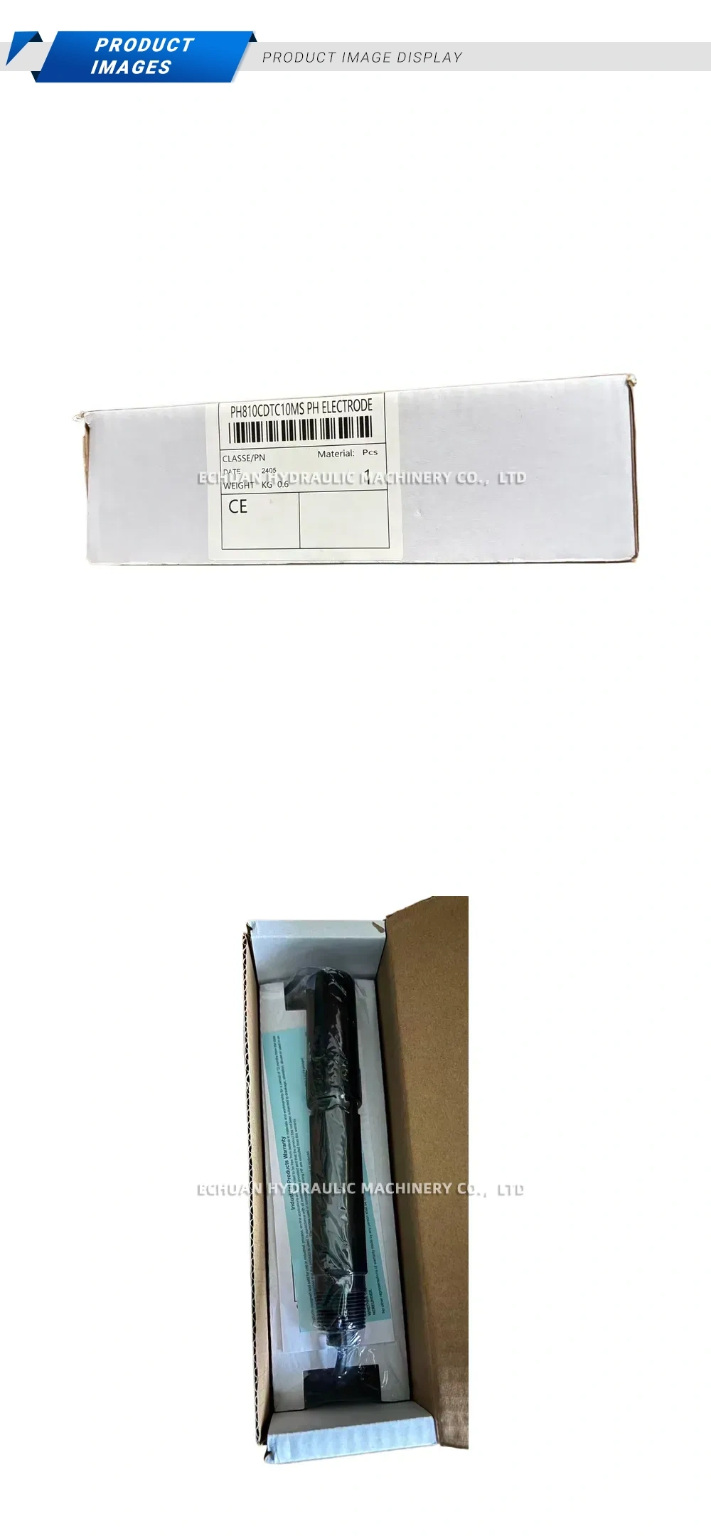 FIP PH810CDTC10MS pH Electrode Description