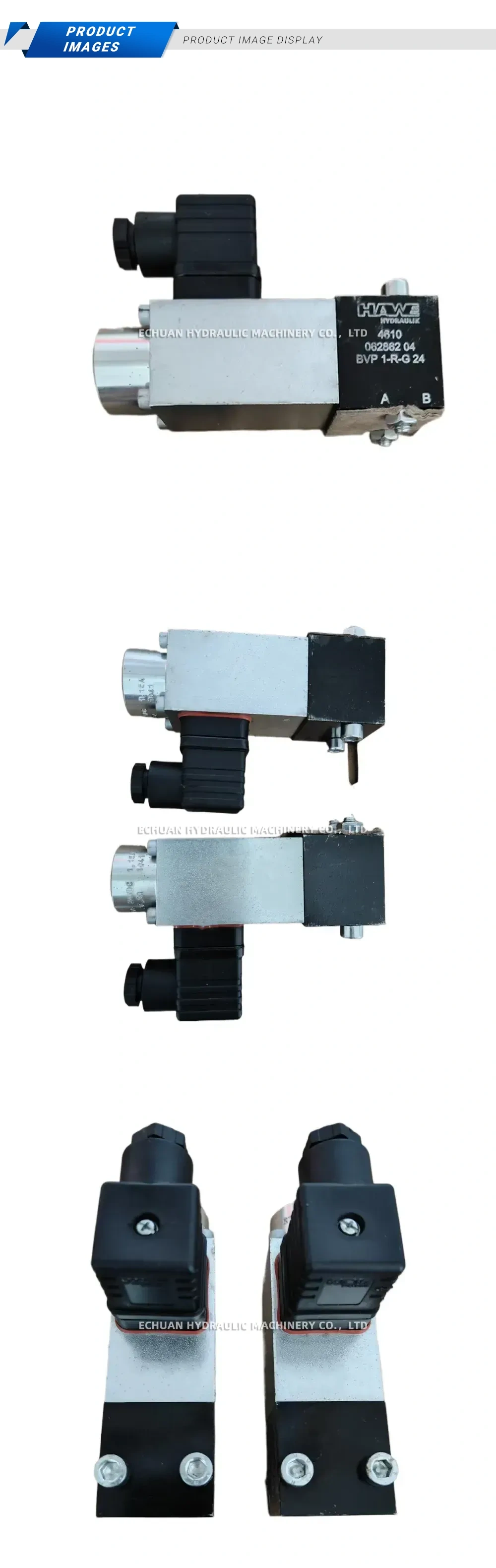 HAWE BVP 1-R-G 24 Solenoid Operated Directional Seat Valve Description