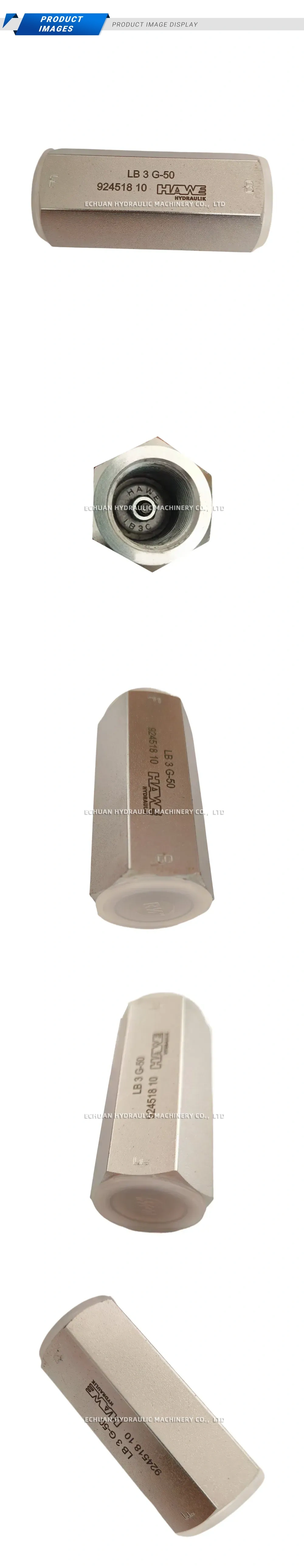 HAWE LB 3 G-50 Hydraulic Check Valve (Non-Return Valve) Description