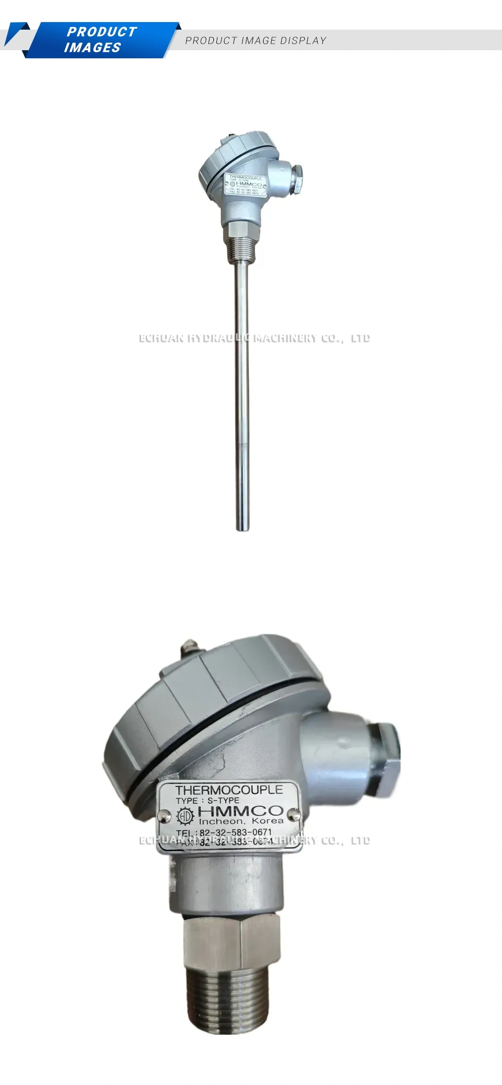 HMMCO S-TYPE Thermocouple Temperature Sensor Description