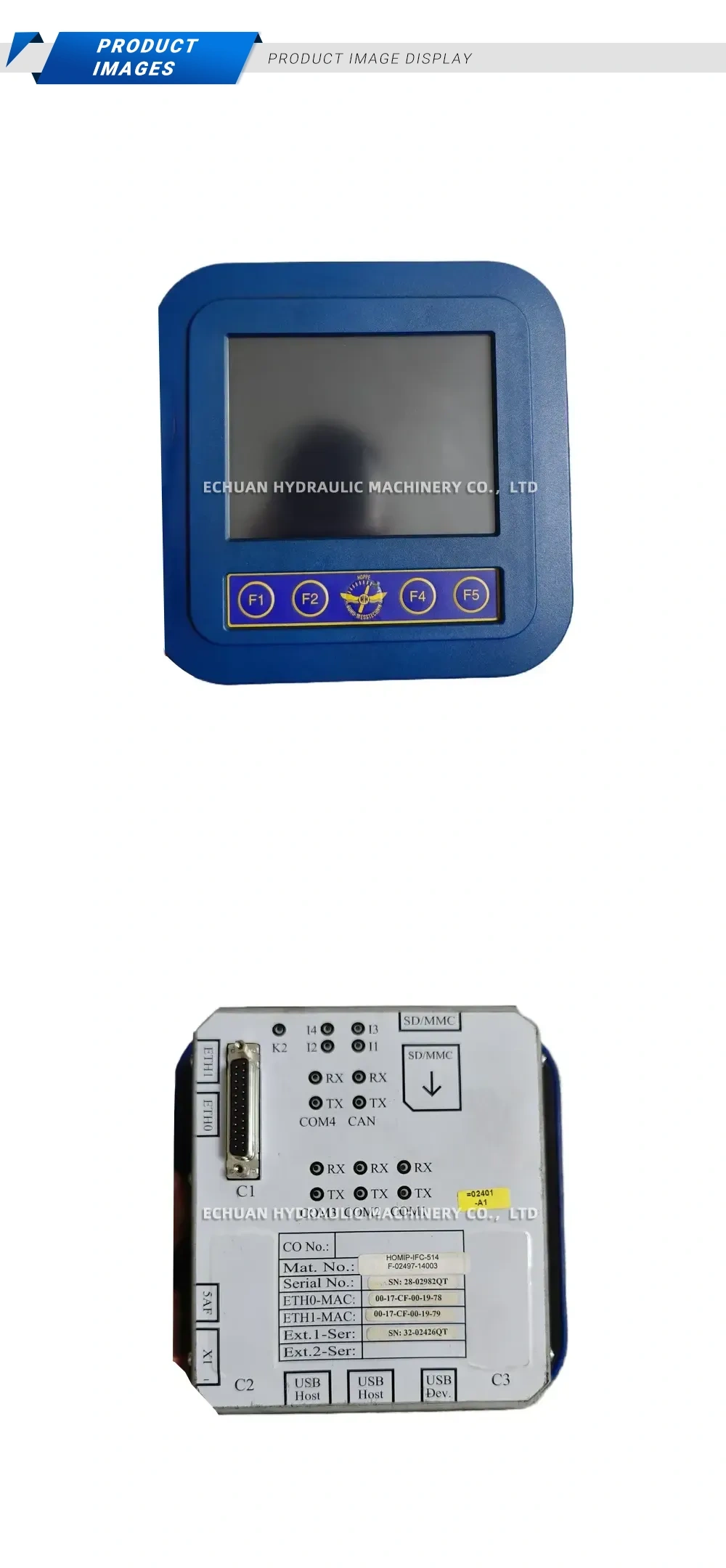 HOPPE HOMIP-IFC-514 Ballast Water Management System Display Unit / Interface Controller Description
