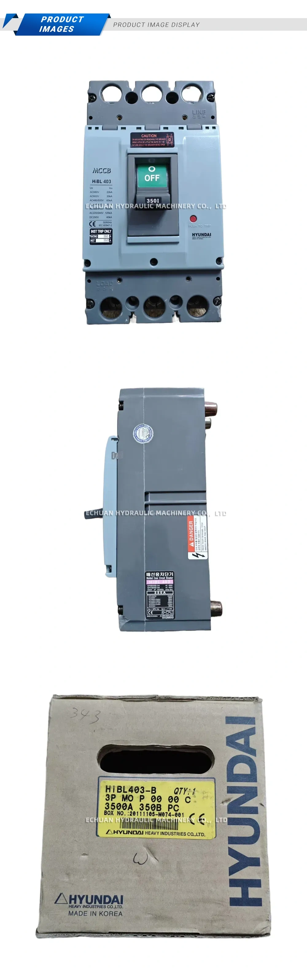 HYUNDAI HiBL403-B Molded Case Circuit Breaker (MCCB) Description