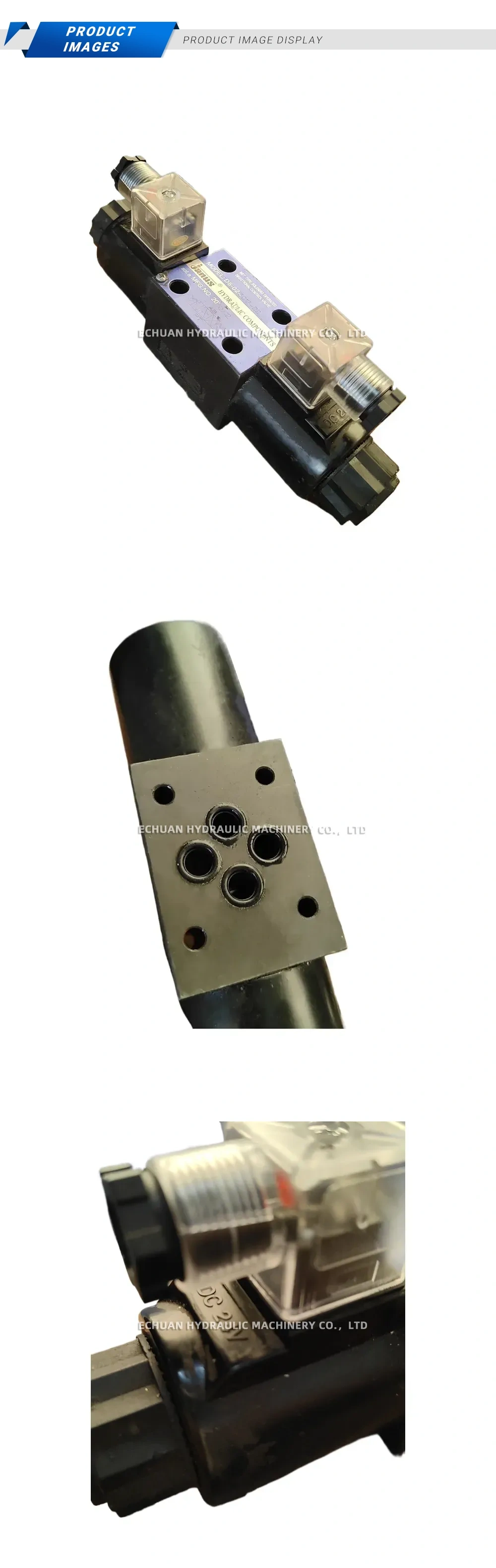 Janus D5-02-3C12-D2 Hydraulic Solenoid Operated Directional Control Valve Description