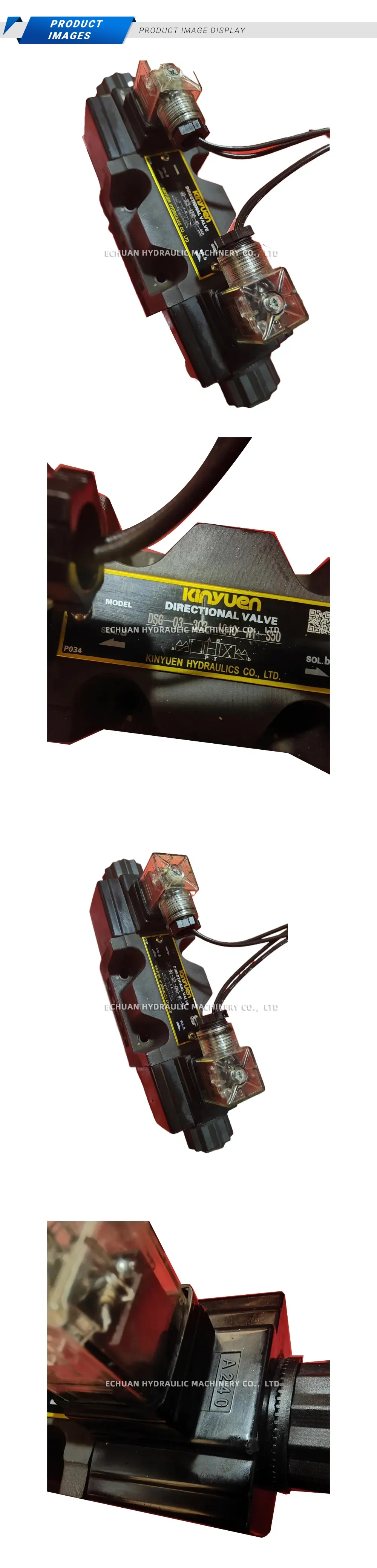 Kinyuen DSG-03-3C3-A240-N1-S50 Solenoid Operated Directional Valve (Hydraulic) Description